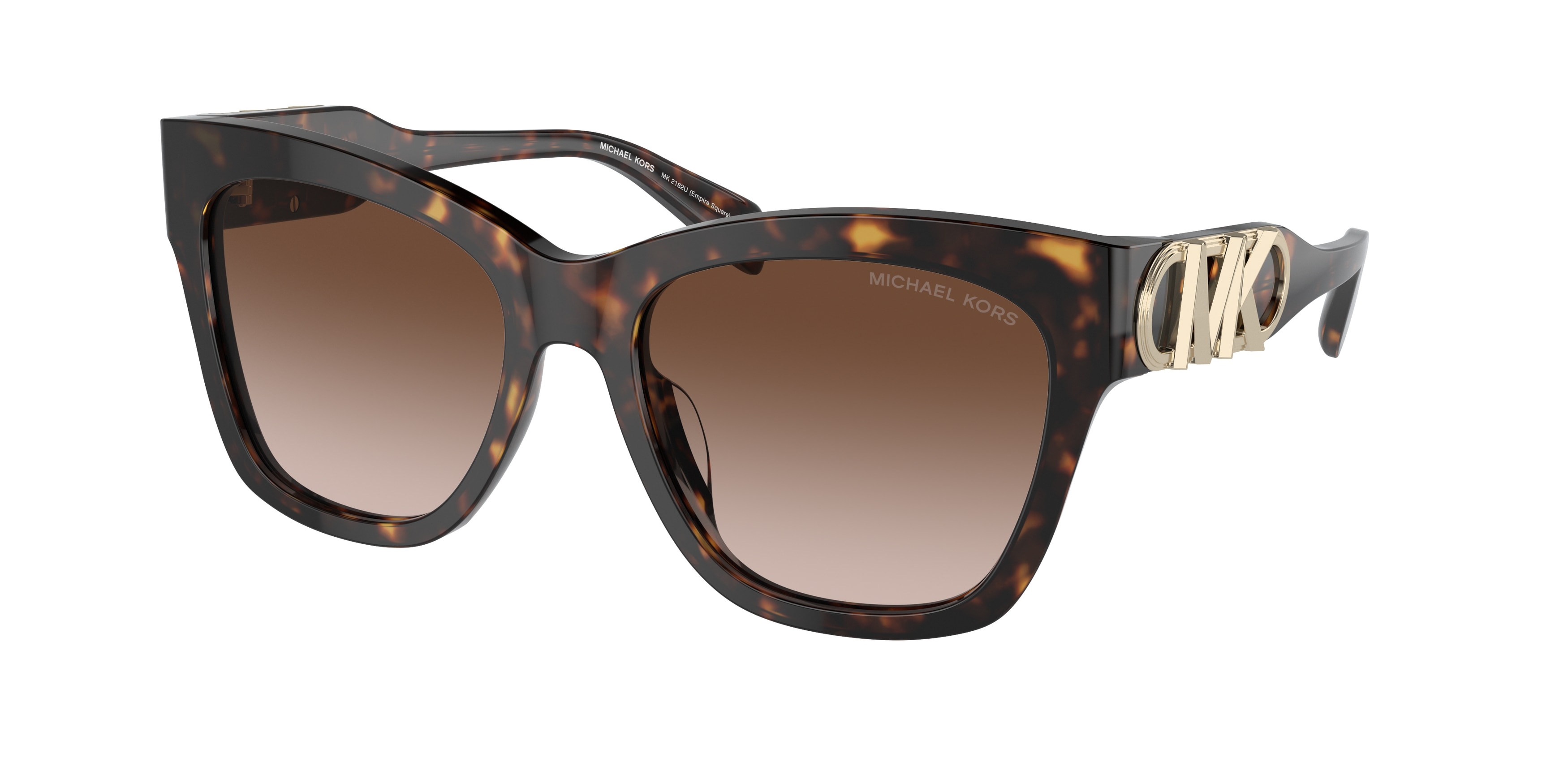 Michael Kors Damen MK2182U Empire Square 300613 Sonnenbrillen Acetat SchildkröTe Braun Schmetterling Normal Schattiert-image